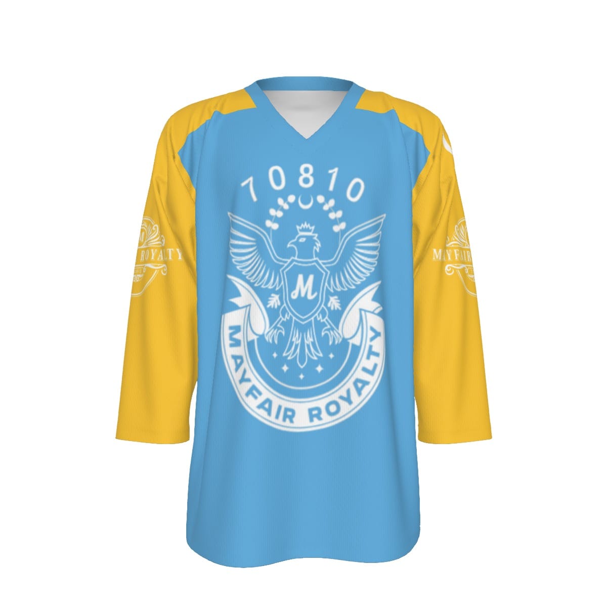 Mayfair Royalty Park East Sky Blue and Gold Hockey Jersey
