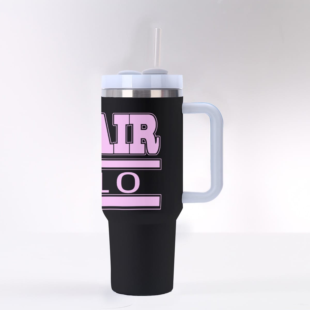 Mayfair 70810 Pink And Black 40 oz Tumbler With Handle - Image 4
