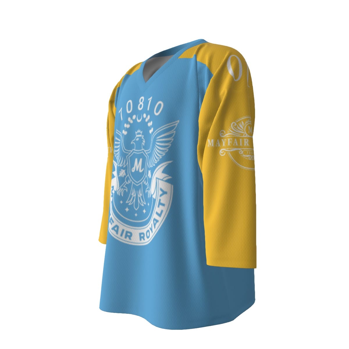 Mayfair Royalty Park East Sky Blue and Gold Hockey Jersey - Image 2