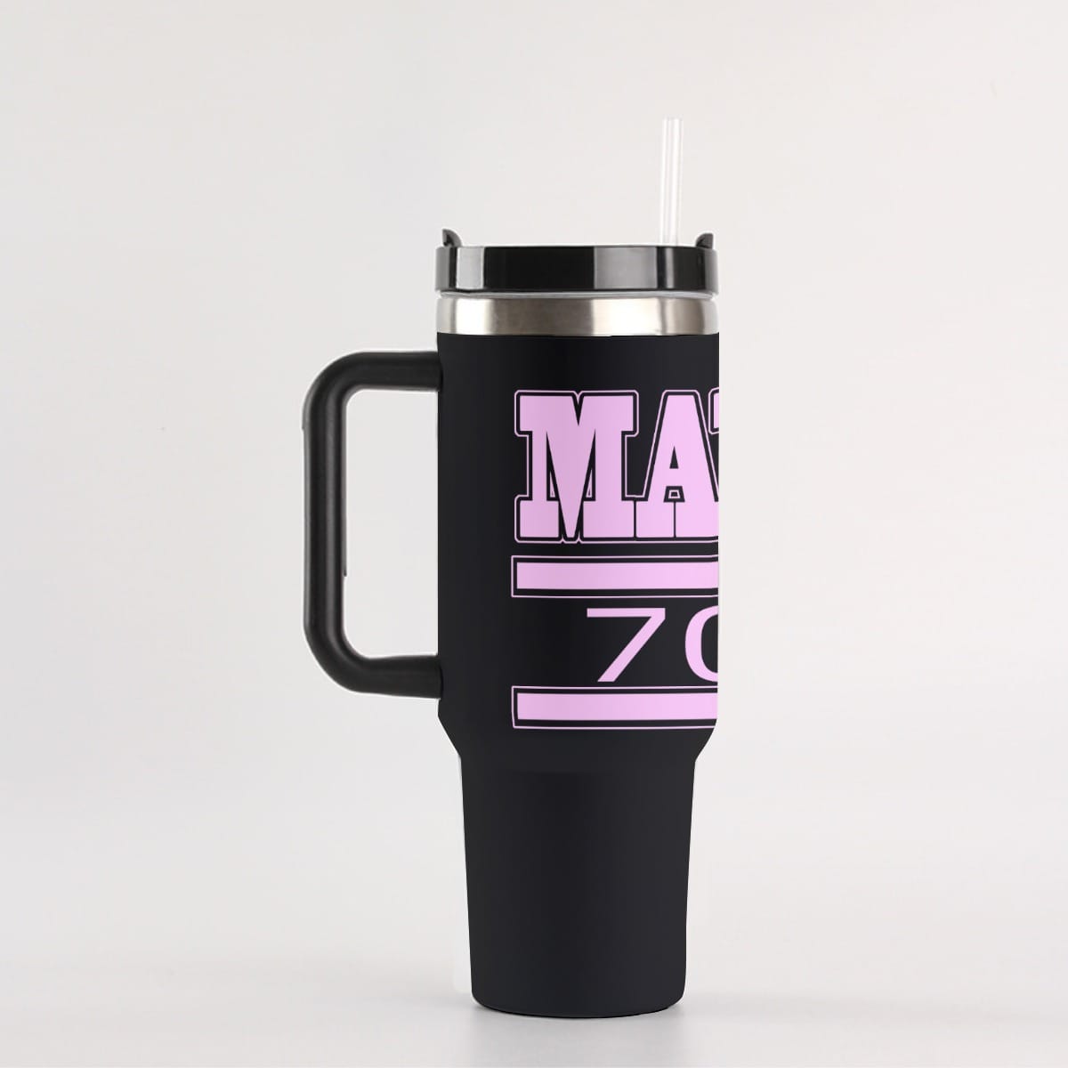 Mayfair 70810 Pink And Black 40 oz Tumbler With Handle - Image 5