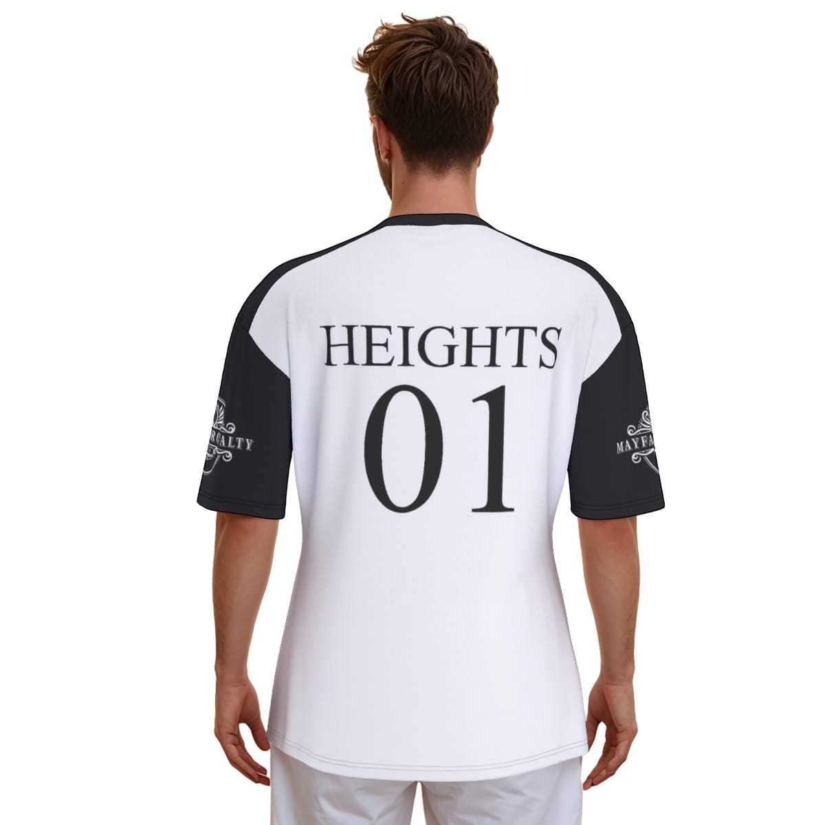 Mayfair Royalty Heights White and Black Football Jersey - Image 2