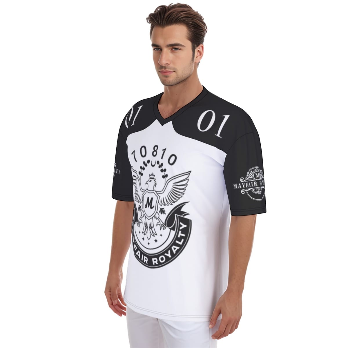 Mayfair Royalty Park White and Black Football Jersey - Image 4