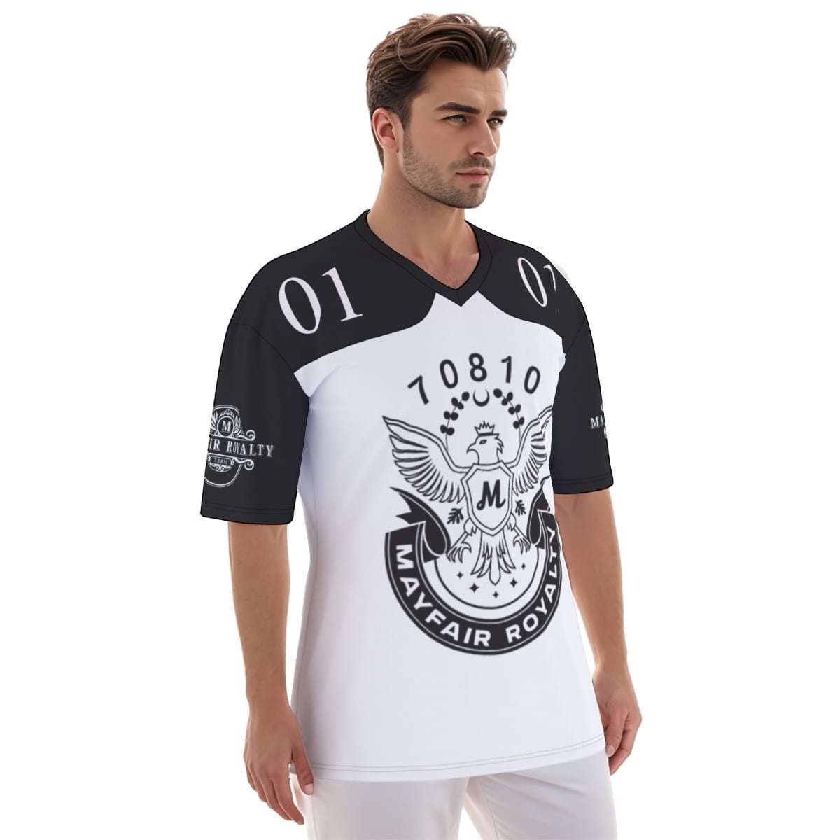 Mayfair Royalty Park East White and Black Football Jersey - Image 5