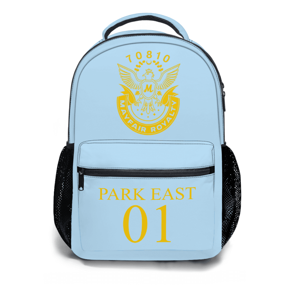 Mayfair Royalty Sky Blue and Gold Park East Backpack