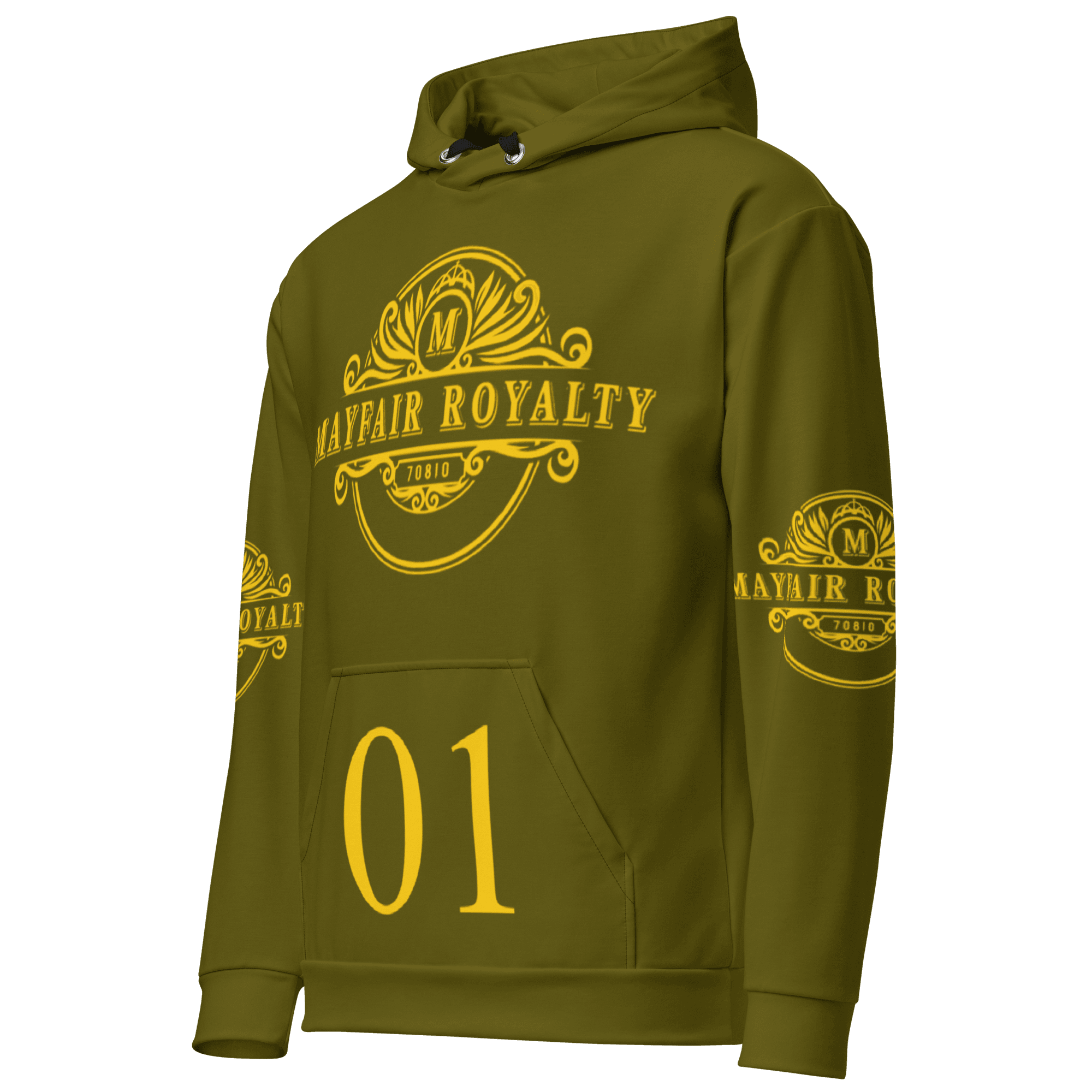 Mayfair Royalty Olive and Gold Sport Hoodie - Image 2