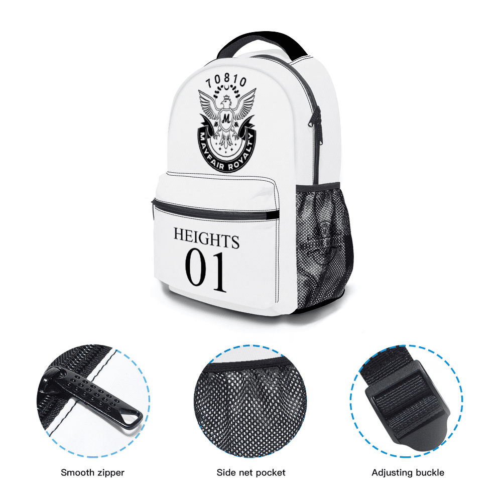 Mayfair Royalty White and Black Heights Backpack - Image 3