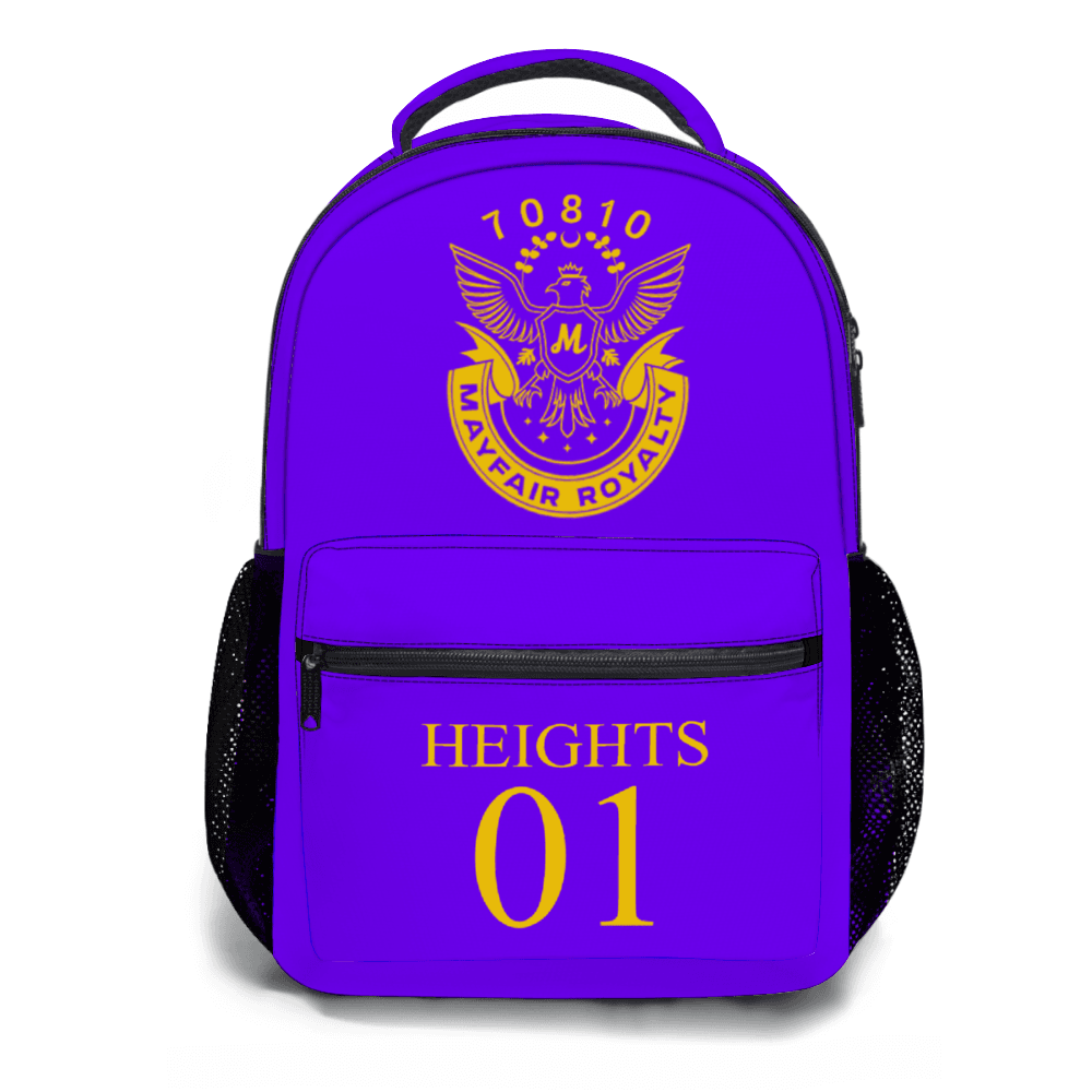 Mayfair Royalty Purple and Gold Heights Backpack