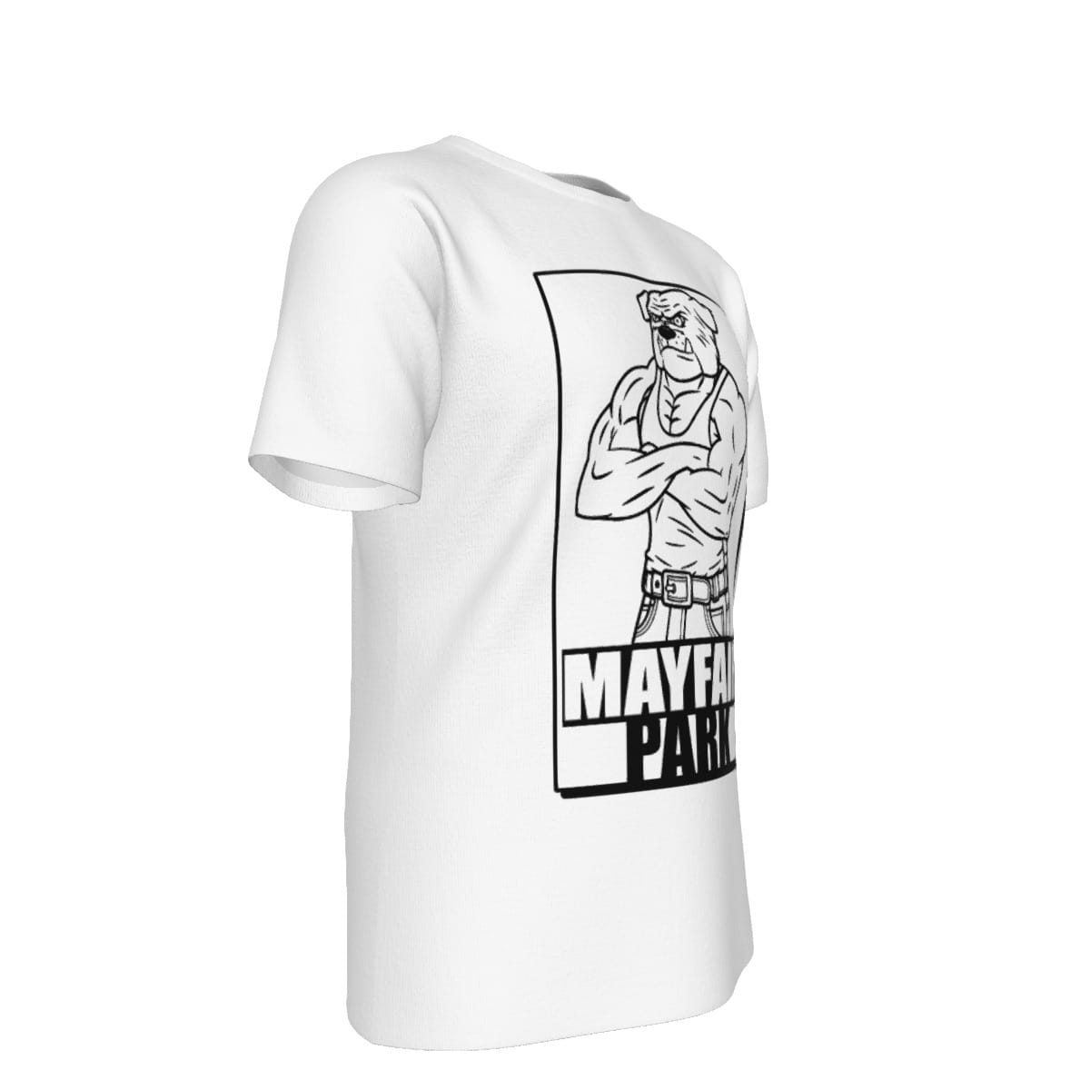 Mayfair Bulldog Army Park White and Black Short Sleeve Shirt - Image 3