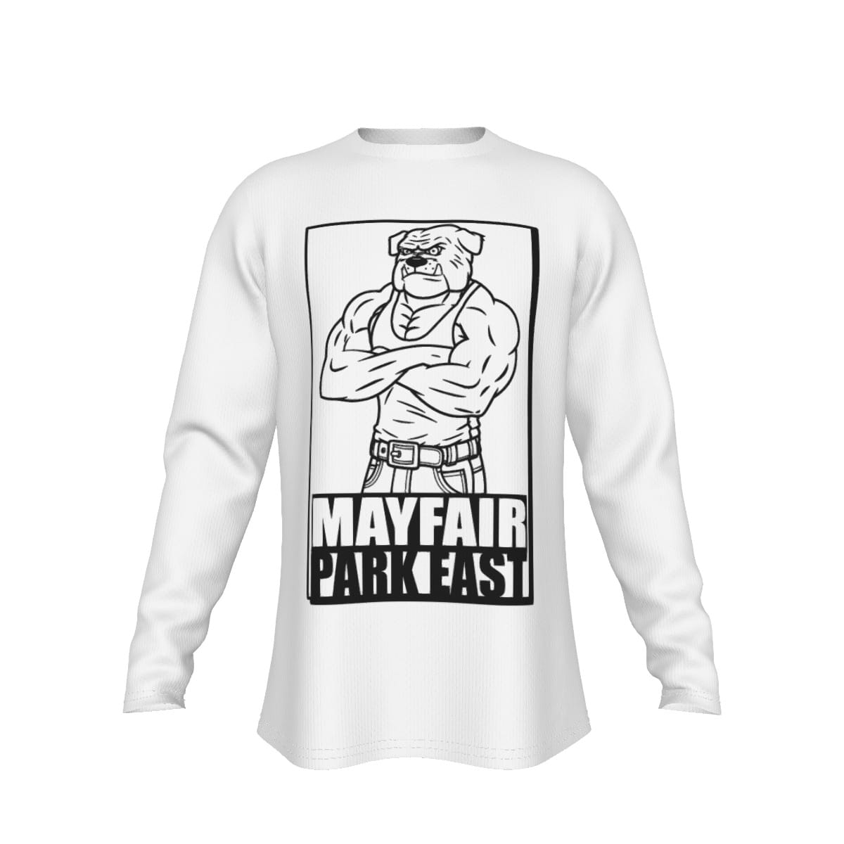 Mayfair Bulldog Army Park East White and Black Long Sleeve Shirt